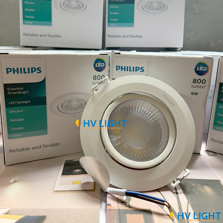 den am tran chieu diem Philips Led RS100B 9W D90 (1) Đèn âm trần chiếu điểm Philips Led RS100B 9W D90