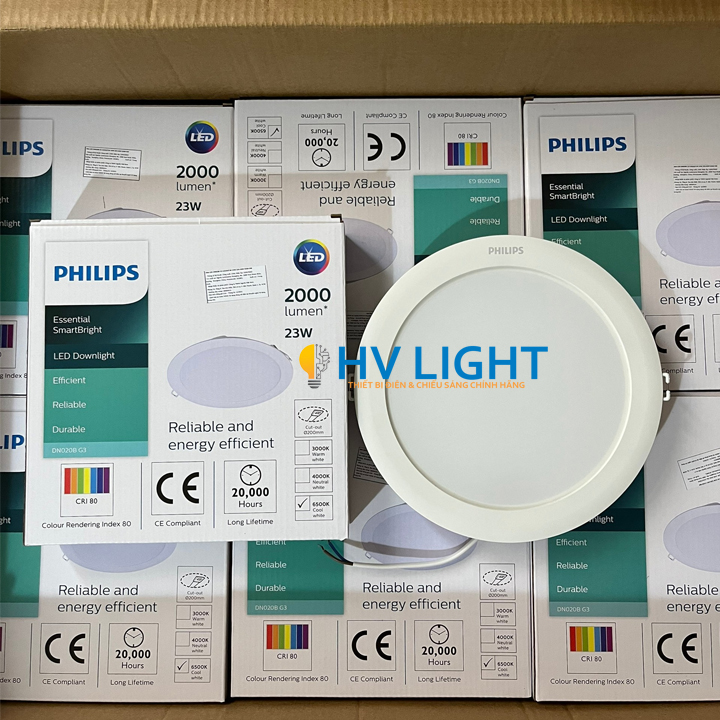 Đèn âm trần 23W Philips DN020B G3 LED20 D200