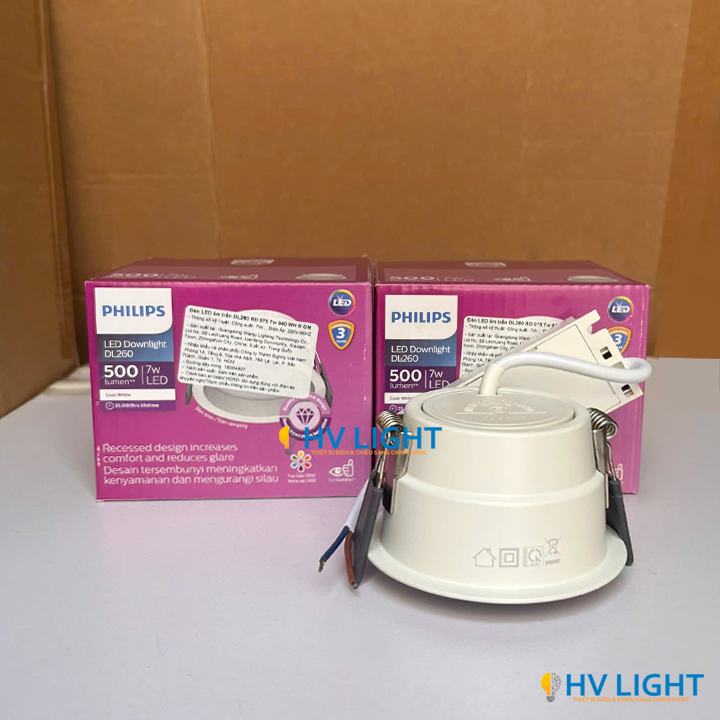 Đèn LED âm trần Philips DL260 7W D75 Đèn LED âm trần Philips DL260 7W D75