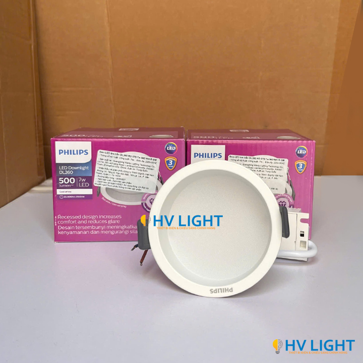 Đèn LED âm trần Philips DL260 7W D75 Đèn LED âm trần Philips DL260 7W D75