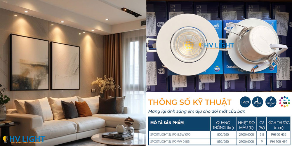 Đèn LED Chiếu điểm Philips SL190 - Giải pháp chiếu sáng thẩm mỹ và tiết kiệm