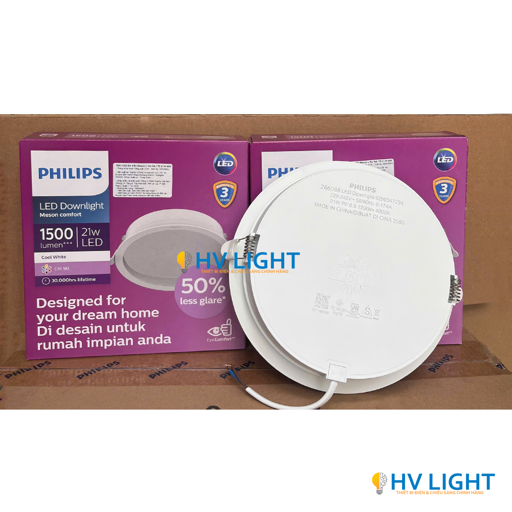 Đèn LED âm trần chóa sâu 21W D175 Philips Meson Comfort