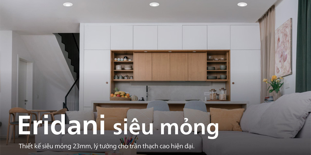 Đèn LED Âm Trần SIÊU MỎNG Philips Eridani DL190B Slim – Giải Pháp Chiếu Sáng Cho Mọi Loại Trần
