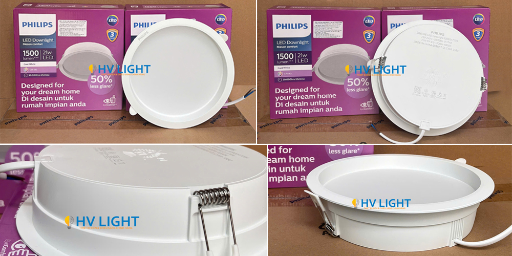 Đèn LED âm trần Chóa Sâu Philips Meson Comfort giảm chói dùng cho nhà ở, văn phòng
